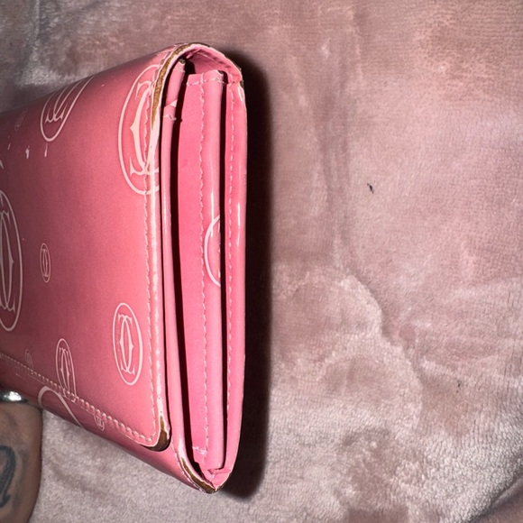 🥂AUTHENTIC🥂Cartier Pink coated Leather Wallet with COA - Picture 5 of 9
